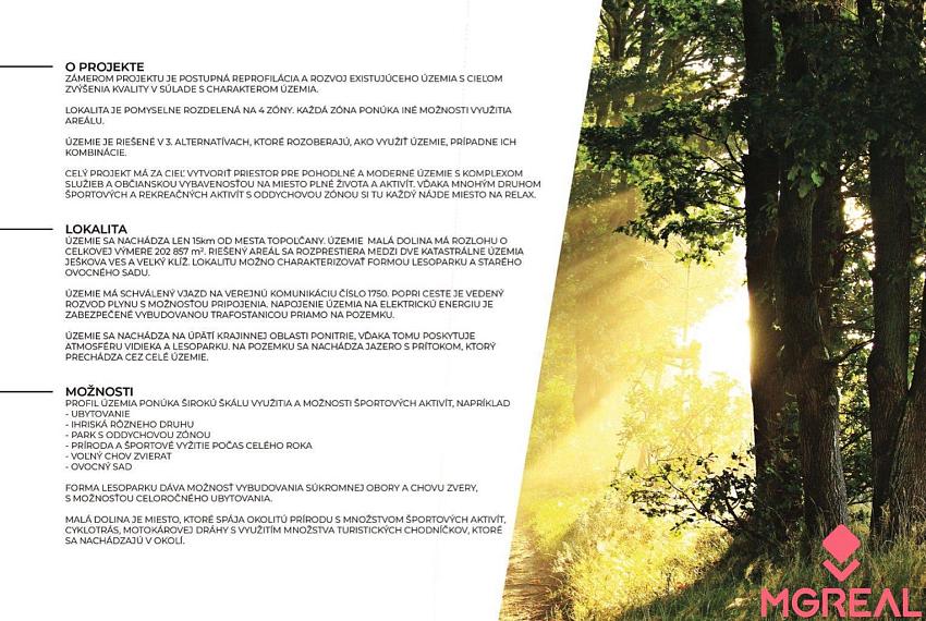 Investičný pozemok Ješková Ves - Projekt MALÁ DOLINA