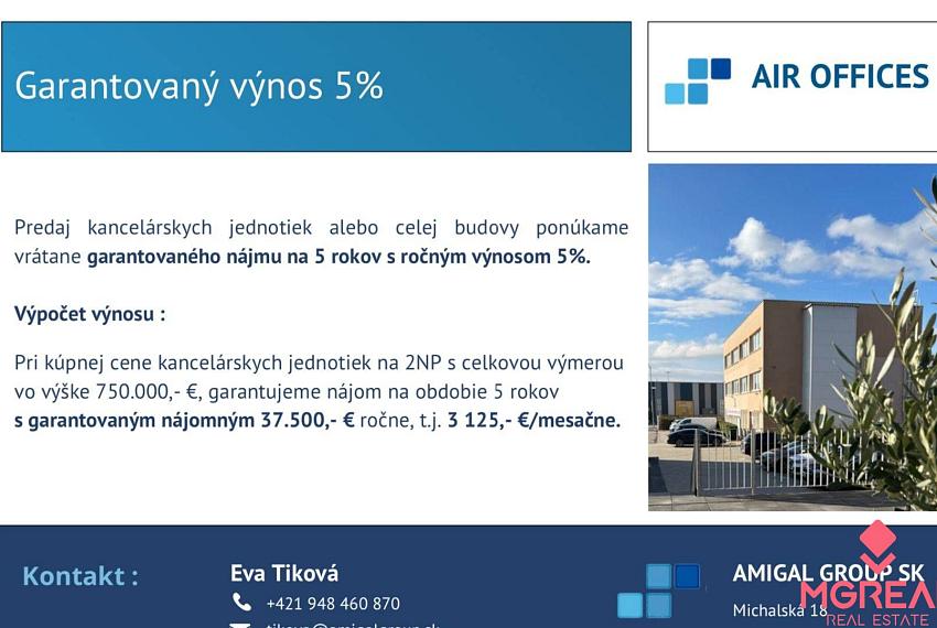 PREDAJ kancelárií od 39m2, Ružinov