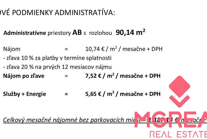 Samostatný kancelársky celok 90m2, Stará Vajnorská