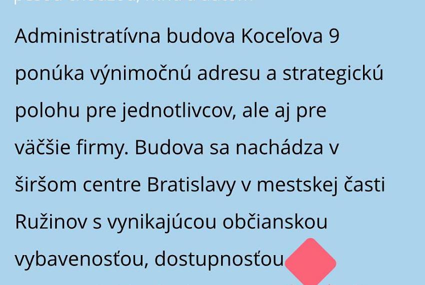 Dvojkancelária 34m2, Koceľova ul.