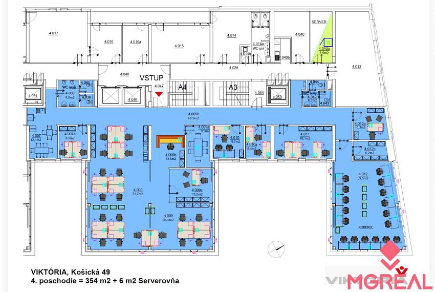 Reprezentatívne priestory 360m2, Viktória, Nivy