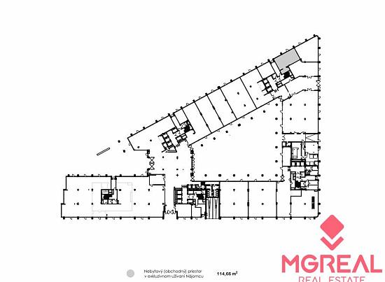 Obchodné priestory 115m2, Apollo Nivy, Prievozská ul., Nivy